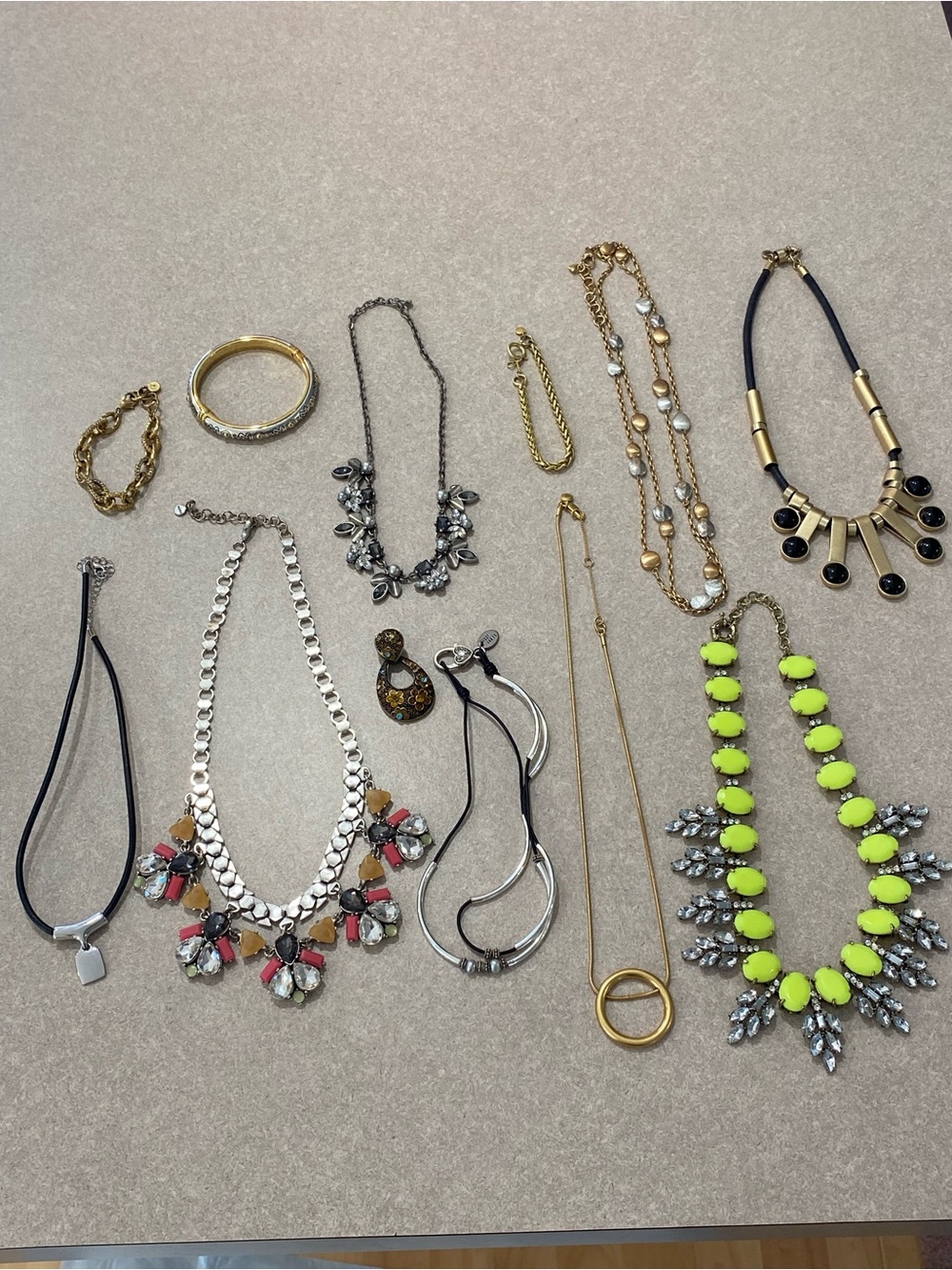 Designer Jewelry Lot of 12-Madewell J Crew Brighton,Lizzy James,Stella & Dot etc
